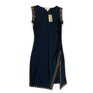 Michael Kors Asymmetrical Studded Hem Dress